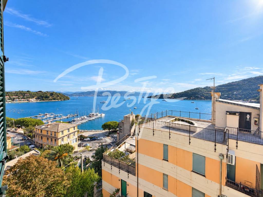 Portovenere quadrilocale con cantina e vista mare