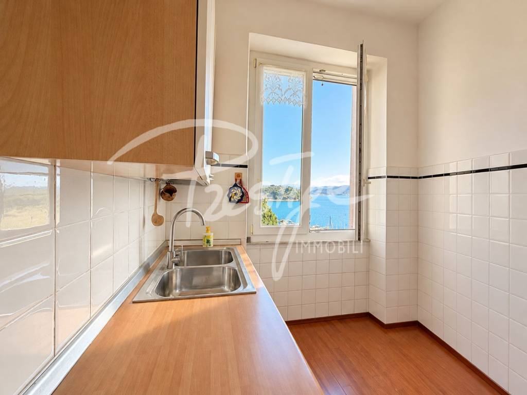 Portovenere quadrilocale con cantina e vista mare